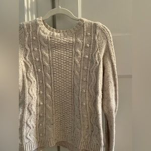 Hollister gray and rainbow specked sweater